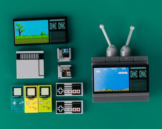 NES, Gameboy + CRT TV Brick Set