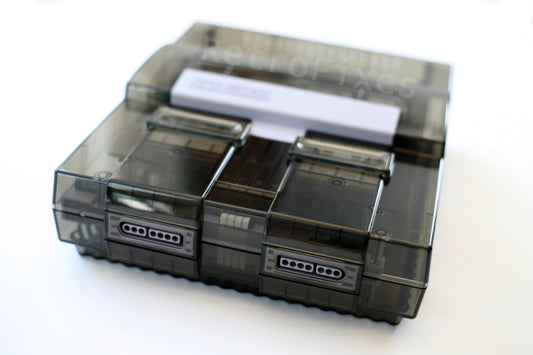 Custom SNES RGB Translucent Smoke Black Console