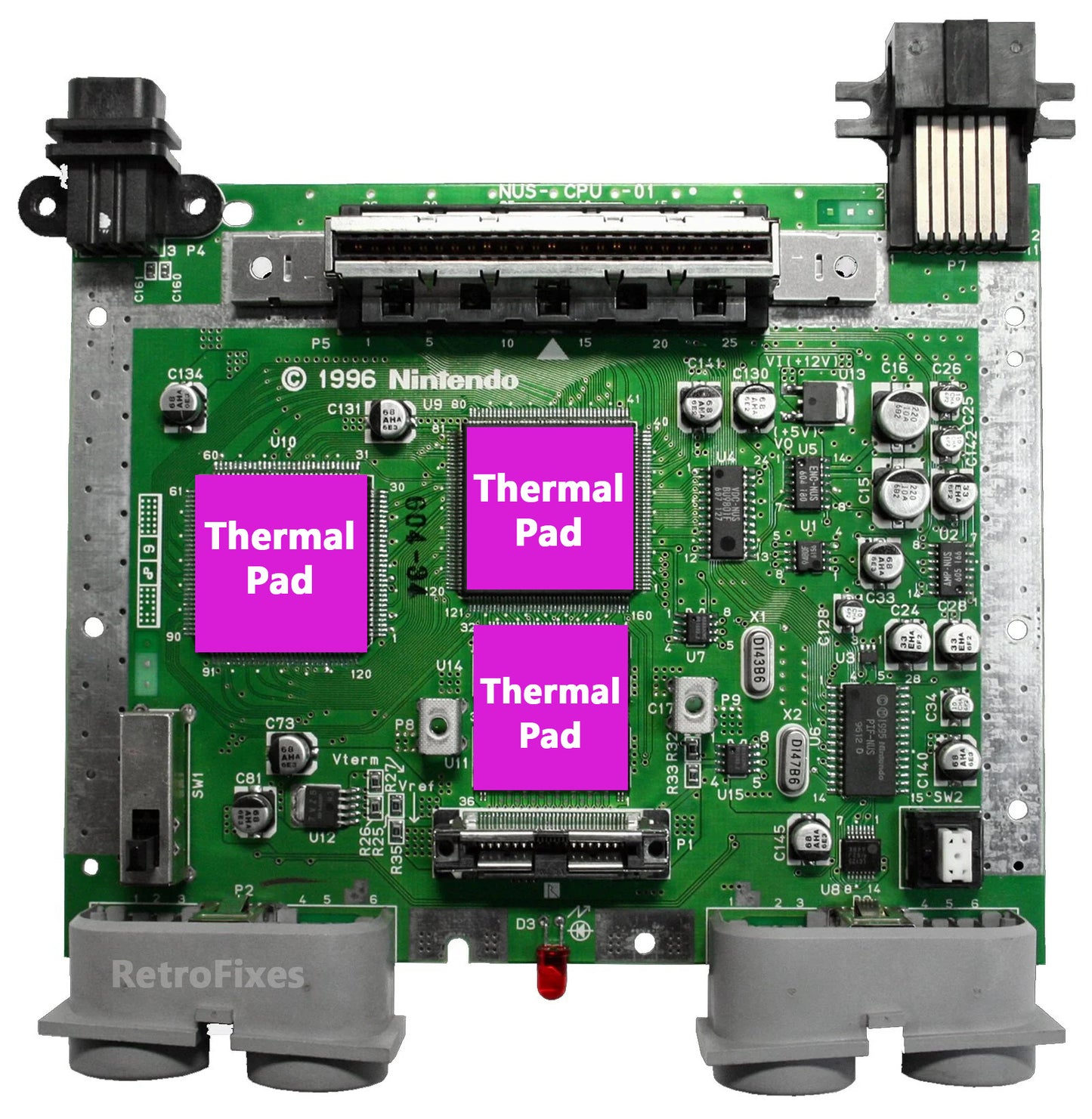 N64 Replacement Motherboard Thermal Pads